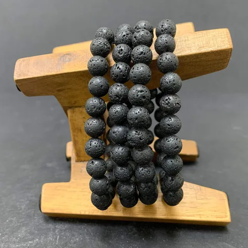 Miniatura 650 de Gem Avenue Handmade Round Bead Stretch Bracelet Unisex Natural Stone Beaded Jewelry for Men & Women, Elastic Wristband for Daily Wear