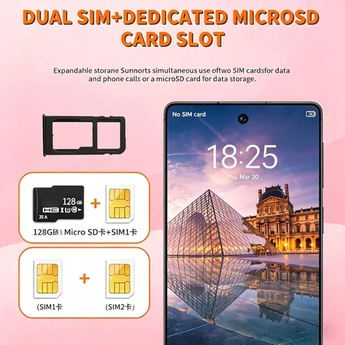 Miniatura 4 de Teléfonos desbloqueados C26 Ultra Smartphone 8GB+256GB Gran Almacenamiento Desbloqueado Teléfono Celular, Android 14, Batería 6800mAh, 6.9