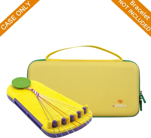 Miniatura 5 de Aproca Funda compatible con el kit de fabricación de pulseras de la amistad, bolsa portátil de almacenamiento para accesorios, color amarillo