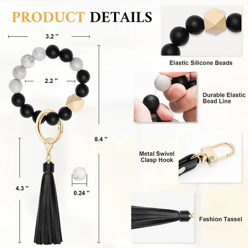 Miniatura 2 de Sodsay Estuche para tarjetas, cartera delgada con bolsillo frontal, para mujer, sujetatarjetas con llavero