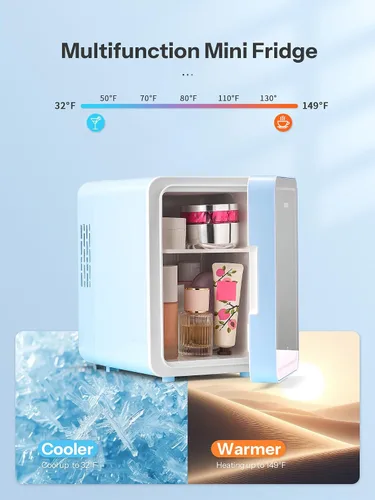 Miniatura 4 de Reemix Mini refrigerador 4L, 6 latas portátil AC+DC Power Cooler, Aqua