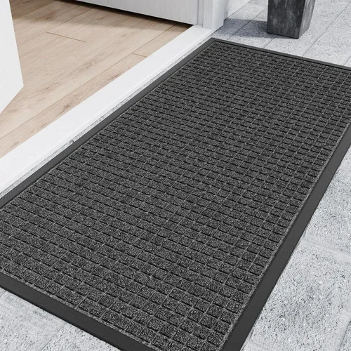 Miniatura 27 de Tapete para puerta delantera, 48 x 24 pulgadas, resistente para interiores y exteriores, tapete de bienvenida antideslizante para entrada, parte