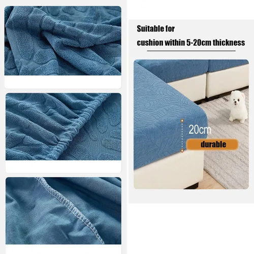 Miniatura 6 de Funda universal para sofá resistente al desgaste, protector de sofá elástico antideslizante, se adapta a sofás seccionales, de 3/4 plazas, lavable a
