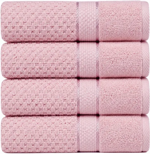 Miniatura 8 de Ample Decor Juego de toallas de baño 100% algodón, 6 piezas, suaves y absorbentes, de secado rápido, juego de toallas de baño