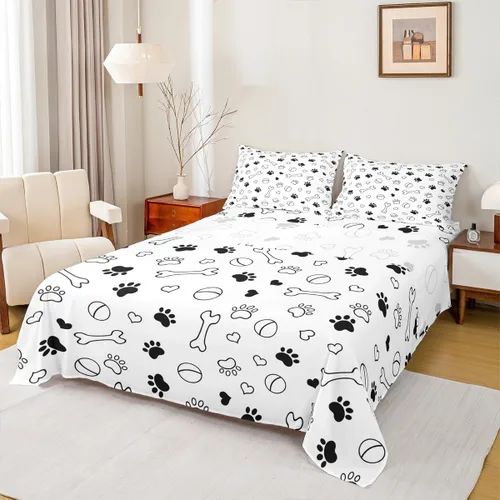 Miniatura 47 de Juego de sábanas de princesa con lazo rosa para niños, tamaño individual, zapatos de ballet, juego de ropa de cama de dibujos animados de oso