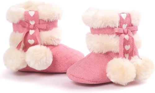 Miniatura 5 de Botas Estamico de invierno, con lazo, de nieve, de felpa, para niña