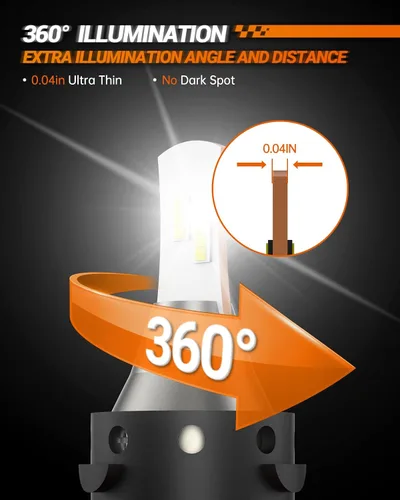 Miniatura 3 de SEALIGHT Bombillas H13 9008, 800 % 36000 LM, bombillas H13 de doble haz superbrillantes, bombillas antiniebla blancas 9008 con ventilador