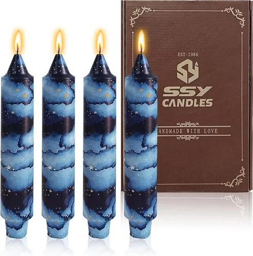 Miniatura 87 de Candelabros cortos de 5 pulgadas con velas cónicas verde oscuro, 4 piezas para cena, hogar, boda, fiesta, decoración