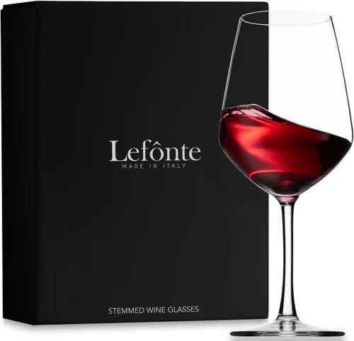 Miniatura 4 de Copas de vino, juego de copas de vino tinto italiano, copas de vino transparentes de 18 onzas, vasos de copa de vino, juego de 2 – Hecho en Italia