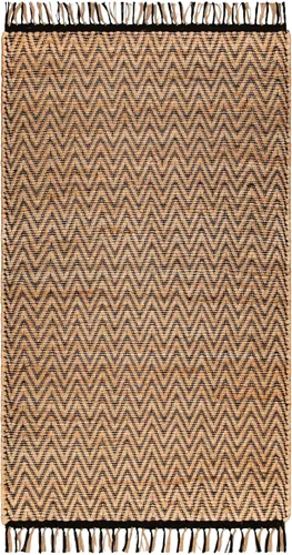 Miniatura 9 de Eco Crave Alfombra de pasillo de yute de 2,6 x 8 pies – Alfombra de diseño geométrico 100% natural de yute trenzada a mano, alfombra de acento