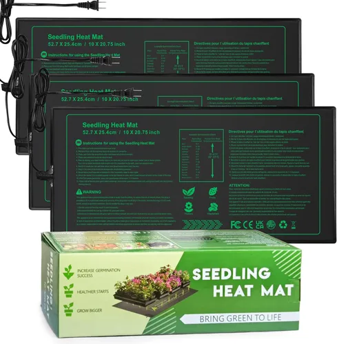 Miniatura 7 de NAMOTEK Tapete térmico para plantas de semillero, 10 x 20.75 pulgadas, impermeable, almohadilla térmica hidropónica cálida para interiores, hogar
