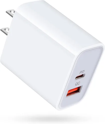 Miniatura 9 de Bloque de cargador USB C, cargador de pared PD de doble puerto de 20 W para iPhone 15 Pro Max/14/13/12/11/Pro/Max, adaptador de enchufe de pared