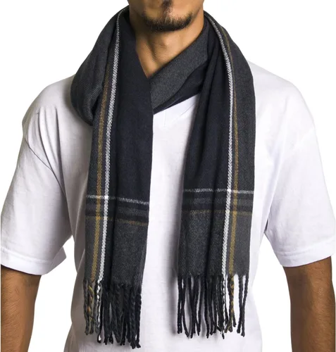 Miniatura 98 de Alpine Swiss Bufanda a cuadros para hombre, ultra suave, chal de invierno, cálido, ligero, para clima frío