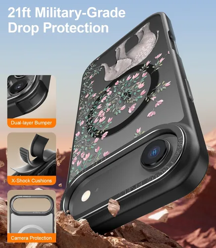 Miniatura 488 de Goodon para iPhone 15 Pro Max con protector de pantalla de privacidad, compatible con Magsafe, funda translúcida mate a prueba de golpes - Linda