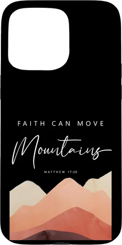 Miniatura 30 de iPhone 12/12 Pro Faith Can Move Mountains - Funda cristiana inspiradora Mateo 17 20