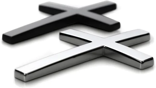 Miniatura 3 de PTDecals 1 calcomanía de metal sólido con emblema de cruz cristiana de Jesús para automóvil, decoración de guardabarros laterales (negro)