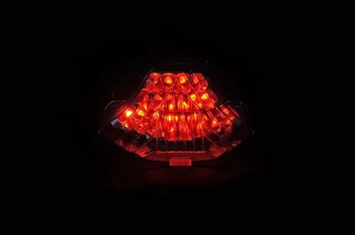 Miniatura 8 de Luz trasera LED de freno para motocicleta, lente transparente con señales de giro integradas para Yamaha 2015-2017 FZ07,2008-2020 MT07,2015-2020 YZF