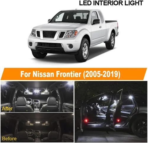 Miniatura 2 de Bombillas LED blancas para automóvil, kit de luz de techo de cúpula de lectura, para Nissan Frontier 2005, 2006, 2007, 2008, 2009, 2010-2017, 2018