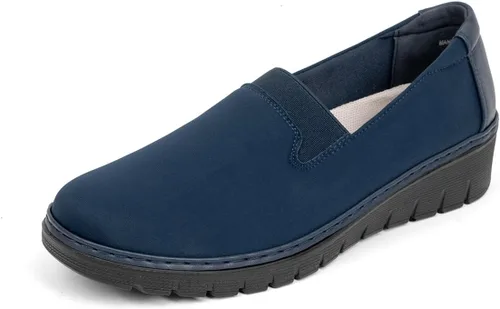 Miniatura 9 de Mocasines Ortopédicos para Mujer de Punta Redonda Cómodos sin Cordones para Juanetes Zapatos de Trabajo Elásticos para Caminar Zapatos Ortóticos