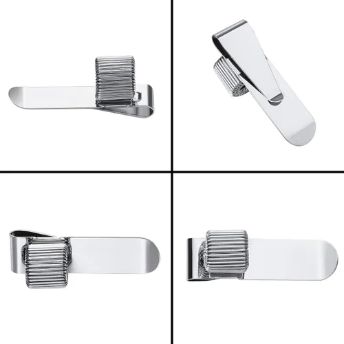 Miniatura 3 de Outus 12 soportes para bolígrafos para portapapeles de metal con bucles de resorte ajustables, organizador de clip de acero al manganeso