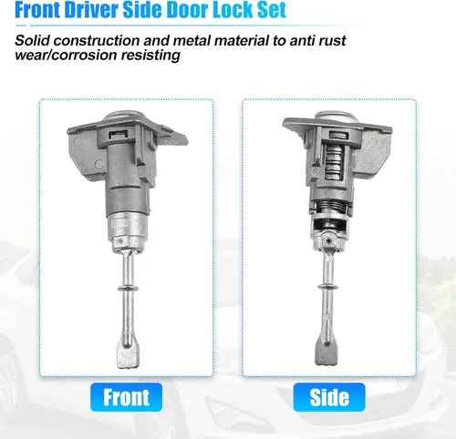 Miniatura 5 de X AUTOHAUX 1 juego de cilindros de bloqueo de puerta delantera con 2 llaves para Hyundai Elantra 2011-2016 1.8L 2.0L lado del conductor izquierdo