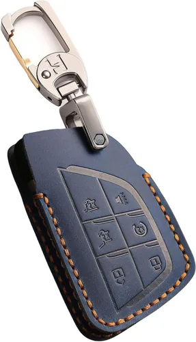 Miniatura 14 de Funda de cuero para llavero de 4 botones para GMC compatible con Hummer Yukon XL Sierra Acadia Canyon, para Chevy Tahoe Colorado Suburban Silverado