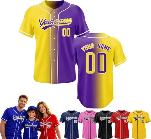 Miniatura 8 de Camiseta de béisbol personalizada, nombre del equipo, número de equipo, logotipo, camisetas impresas cosidas, uniformes deportivos, regalos