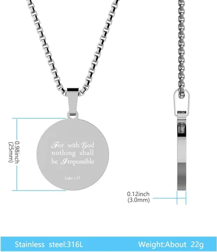 Miniatura 4 de seensea Collar con colgante deportivo de béisbol, versículo bíblico inspirador Lucas 137, regalo cristiano para hombres y mujeres