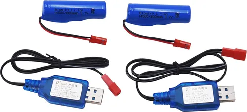 Miniatura 5 de Blomiky 3.7 V 800 mAh batería recargable de iones de litio con enchufe JST y cable USB para Huina 1337 1338 RC construcción camiones /1337 JST