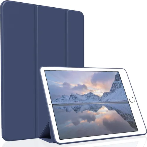 Miniatura 12 de Funda para iPad de 9.7 pulgadas 2017/2018, ligera, delgada, suave, TPU triple soporte, funda de reposo/encendido automático para iPad 9.7 5ª/6ª