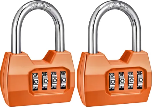 Miniatura 18 de 1 Paquete disecu Candado de Combinación de 4 Dígitos, Impermeable para Exteriores, para Casillero de Gimnasio Escolar, Cerca, Portón, Cobertizo, Rosa