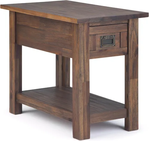 Miniatura 19 de Simpli Home Monroe Mesa de centro/de café rectangular, color marrón desgastado, Madera Noble, Carbón Marrón Envejecido