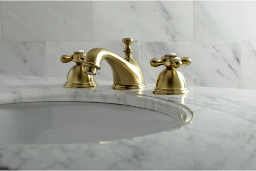 Miniatura 4 de Kingston Brass KS3967AX - Grifo de baño extendido de 8 pulgadas, latón cepillado