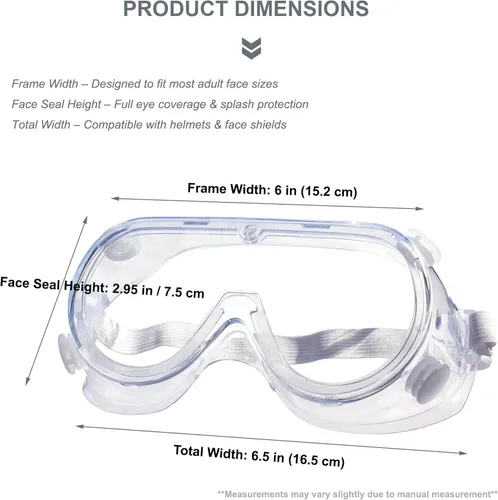 Miniatura 2 de Paquete de 4 Gafas de Seguridad Protectoras para laboratorio de química, ligeras y suaves, sobre lentes de prescripción, antisalpicaduras, Paquete