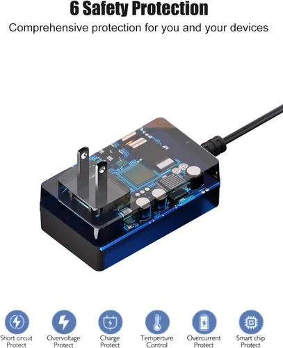 Miniatura 8 de SOLICE Adaptador de carga de 9,5 V para teclado Casio Cargador de piano compatible con Casio Piano ADE95100LU fuente de alimentación LK-135 WK-225