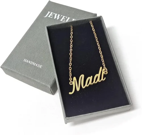 Miniatura 6 de Aoloshow Collar con nombre personalizado con cualquier nombre, joyería para mujer, regalo de dama de honor para nueva mamá, Metal, no aplica