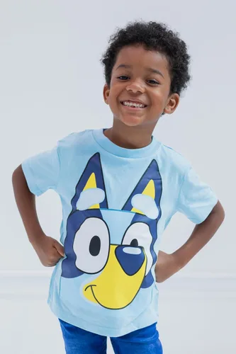 Miniatura 30 de Bluey Paquete de 3 camisetas para niños para verano, paquete de 3 camisetas de algodón para niños