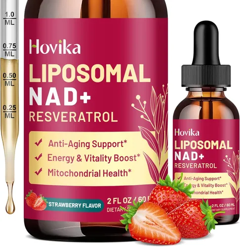 Miniatura 9 de Suplemento NAD liposomal - 1200mg de NAD+ en gotas líquidas para mujeres y hombres con resveratrol, extracto de pimienta negra - Apoyo