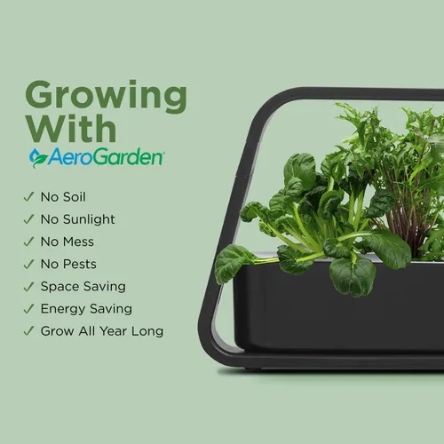 Miniatura 5 de AeroGarden Sprout - Jardín interior con luz LED de cultivo, color negro