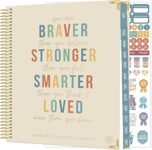 Miniatura 11 de bloom daily planners Planificador de enfermedades crónicas y diario médico sin fecha – rastreador de dolor y síntomas de 12 meses, registro