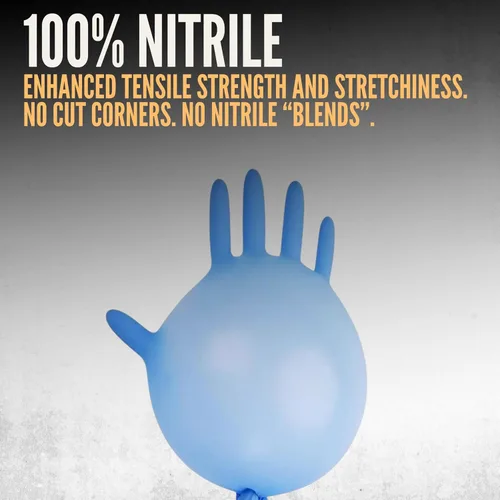 Miniatura 3 de Cestus Guantes desechables de nitrilo de 5 mil, sin látex, resistentes a productos químicos, mecánicos, preparación de alimentos, tatuaje, limpieza