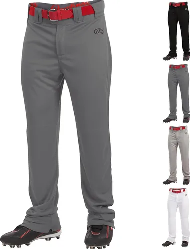Miniatura 13 de Rawlings Pantalones de béisbol para hombre de la serie Launch Corte semirelajado de longitud completa Tallas para adultos Ribetes Varios