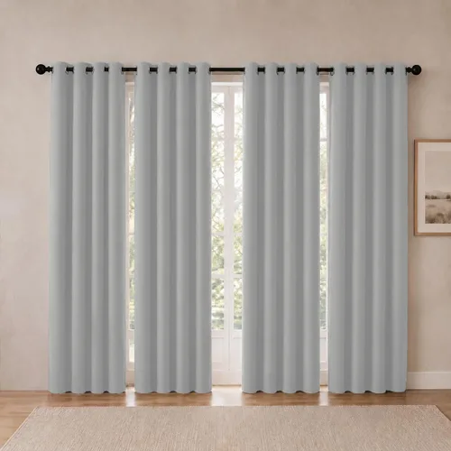 Miniatura 11 de Cortinas de oscurecimiento de habitación de 45 pulgadas de largo para dormitorio y sala de estar, cortinas térmicas aislantes con ojales