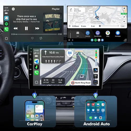 Miniatura 3 de 9 pulgadas IPS pantalla táctil Android 14 coche estéreo para Mazda 3 2010-2013 con CarPlay inalámbrico y Android Auto 4 Core 32GB radio de coche