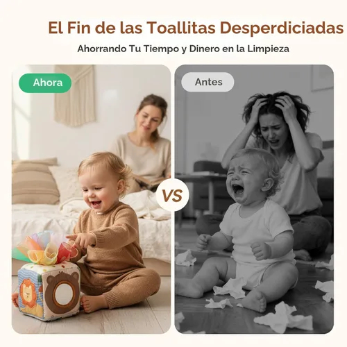 Miniatura 2 de Youuys Caja de Pañuelos de Juguete para Bebés de 6-12 Meses, Juguetes Sensoriales Montessori para Niño de 1 Año, Juguete Infantil con Pañuelos Bosque