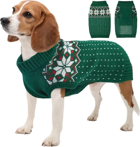 Miniatura 13 de Kuoser Suéter de Navidad para perro, suéteres de Navidad suaves y cálidos para perros pequeños, medianos y grandes, niño niña, suéter cómodo