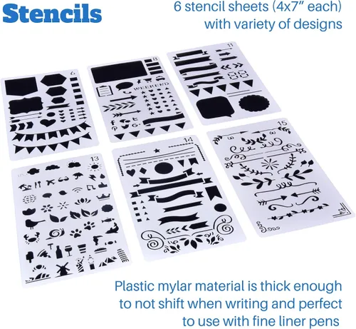 Miniatura 4 de Kit perfecto de suministros de diario para planificación, juego de 32 piezas, suministros diseñados a medida para diarios y planificadores, incluye