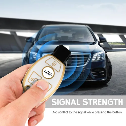 Miniatura 4 de Funda para llavero de automóvil de Mercedes Benz, con protección de TPU suave, compatible con Mercedes Benz C E S M CLS CLK G Class llavero