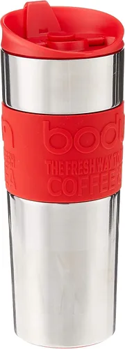 Miniatura 6 de Cafetera de prensa de café y té de pared doble aislada de plástico Rojo