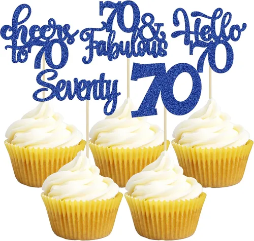 Miniatura 11 de 30 piezas Adornos para pastel de cumpleaños de 6 años, seis brillos, hola 6, púas para cupcakes, felicitaciones a los 6 años, decoraciones